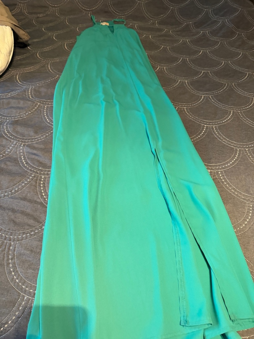 GBX Teal Green Maxi Skirt with Side Slit